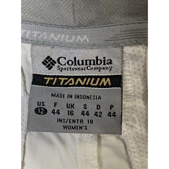 Columbia Royal Trek Knee Pant Women Sz 12 Beige Titanium UPF 50 Low Rise Active - Picture 7 of 12